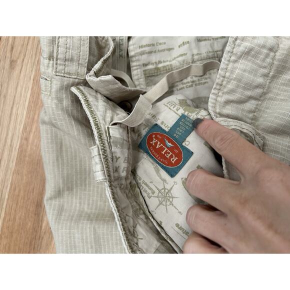 Tommy Bahama Relax Ripstop Khaki Drawstring Pants Cotton Linen Blend Mens 34 - Picture 7 of 12